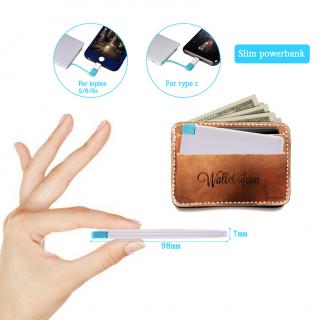 Ultra Thin power bank 3000mAh Portable Charger Backup External Battery_1